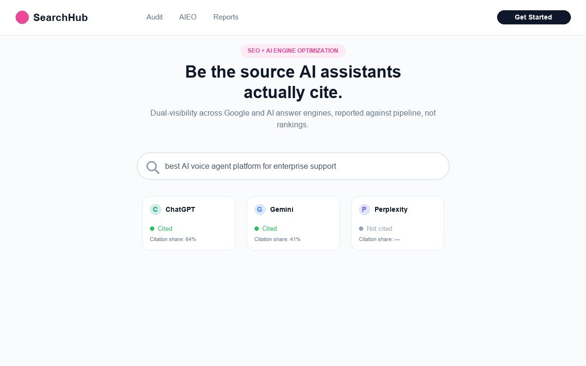 SearchHub Digital SEO and AI engine optimization